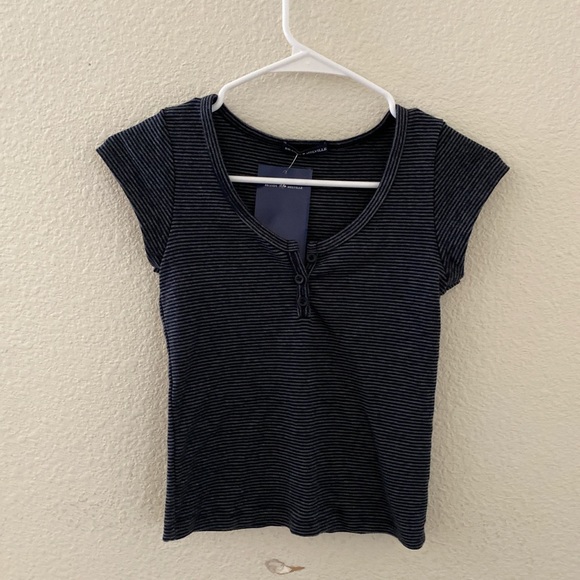 Brandy Melville Tops Brandy Melville Zelly Striped 3 Button Top